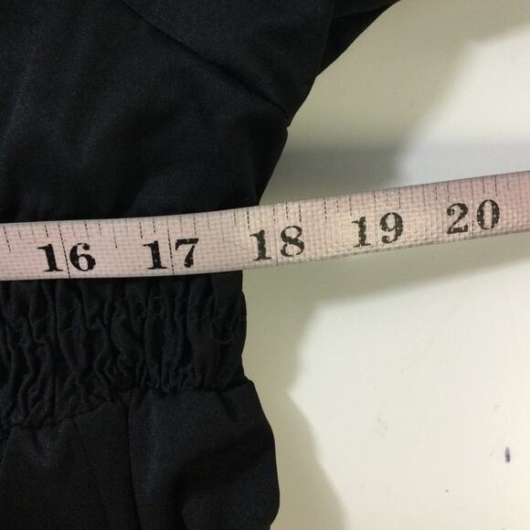 BLOOMCHIC 14-16 1X Plus Black Plain Frill Ruffle Layered Midi Dress NWT B101 - Picture 7 of 11